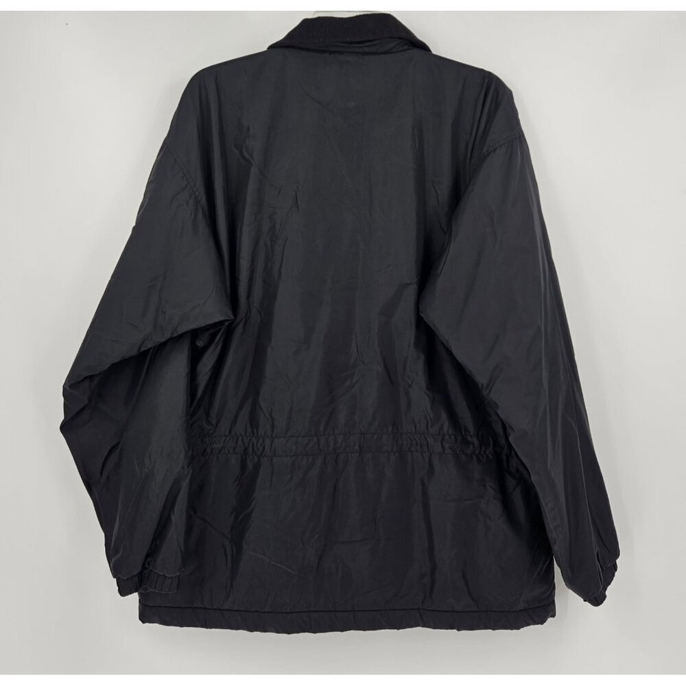 Columbia Polartec Jacket Fleece Lined Zip Pockets Underarm Zip Vents Sz L Black - Picture 2 of 5